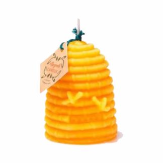 Large beehive candle made of 100% NATURALLY PURE BEESWAX - Order at Lekkerhoning.nl