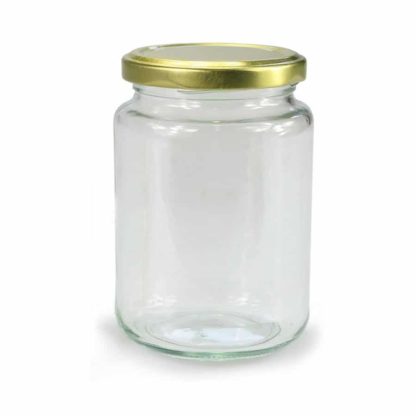GLASS JAR ROUND - 375 ml EUROPEAN QUALITY