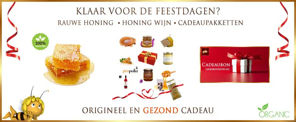 Bijzondere en gezonde cadeaupakketten en ideeën van Lekkerhoning.nl