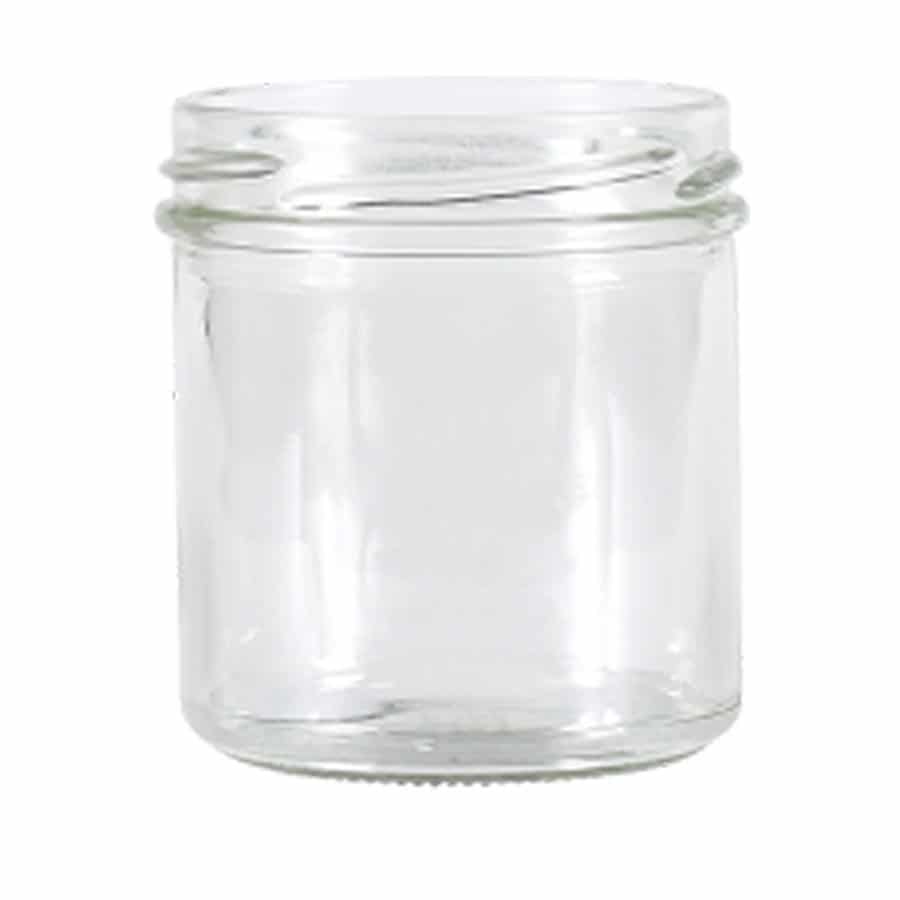 Dek de tafel schedel Worstelen Glazen pot rond 405 ml met plastic deksel - per tray van 12 stuks kopen? -  Lekkerhoning.nl