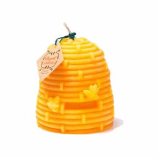 Large Beehive candle made of 100% pure natural beeswax - delicious honey-like scent - Lekkerhoning.nl