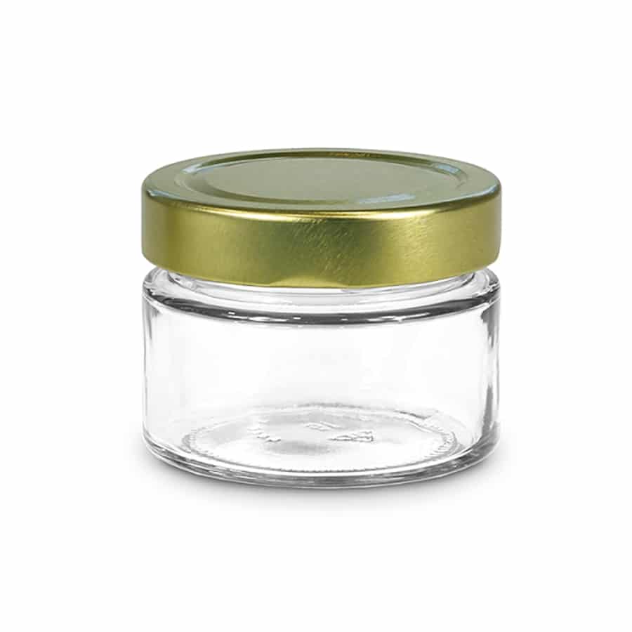Net zo Meter Gewoon Glazen pot rond 136 ml - per tray van 20 stuks - Premium kopen? -  Lekkerhoning.nl