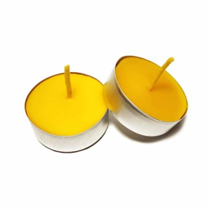 Buy tea lights made of pure beeswax in aluminum cups - Lekkerhoning.nl
